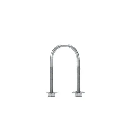 Abrazadera tipo U de 1″, con acabado Electro Zinc, no incluye tuercas y arandelas