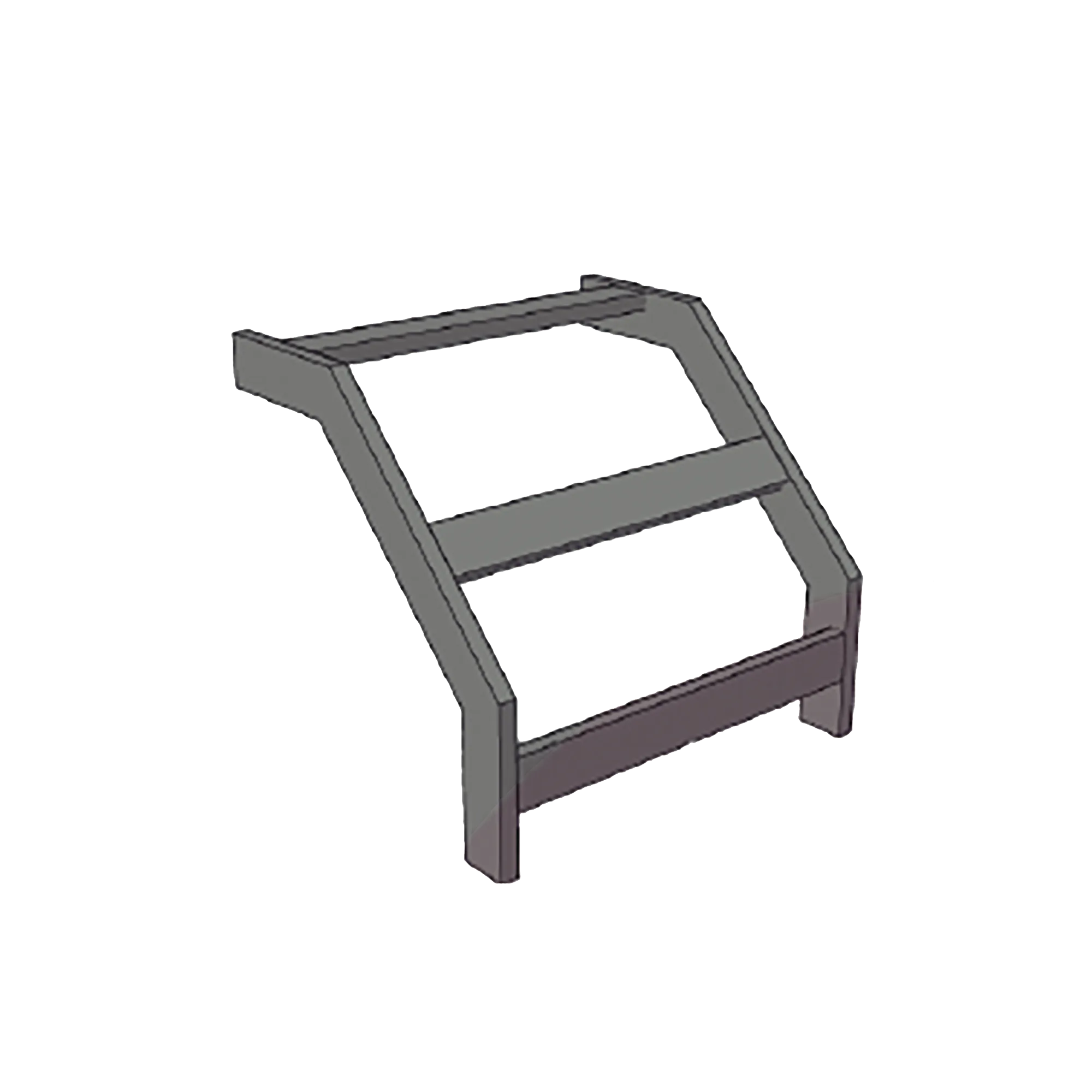 (CHCVET1X12EPK) CURVA VERTICAL EXTERIOR TUBULAR 1.5 DE PERALTE X 12 ANCHO PINTURA EPOX COLOR NEGRO, INCLUYE COPLe y tornilleria
