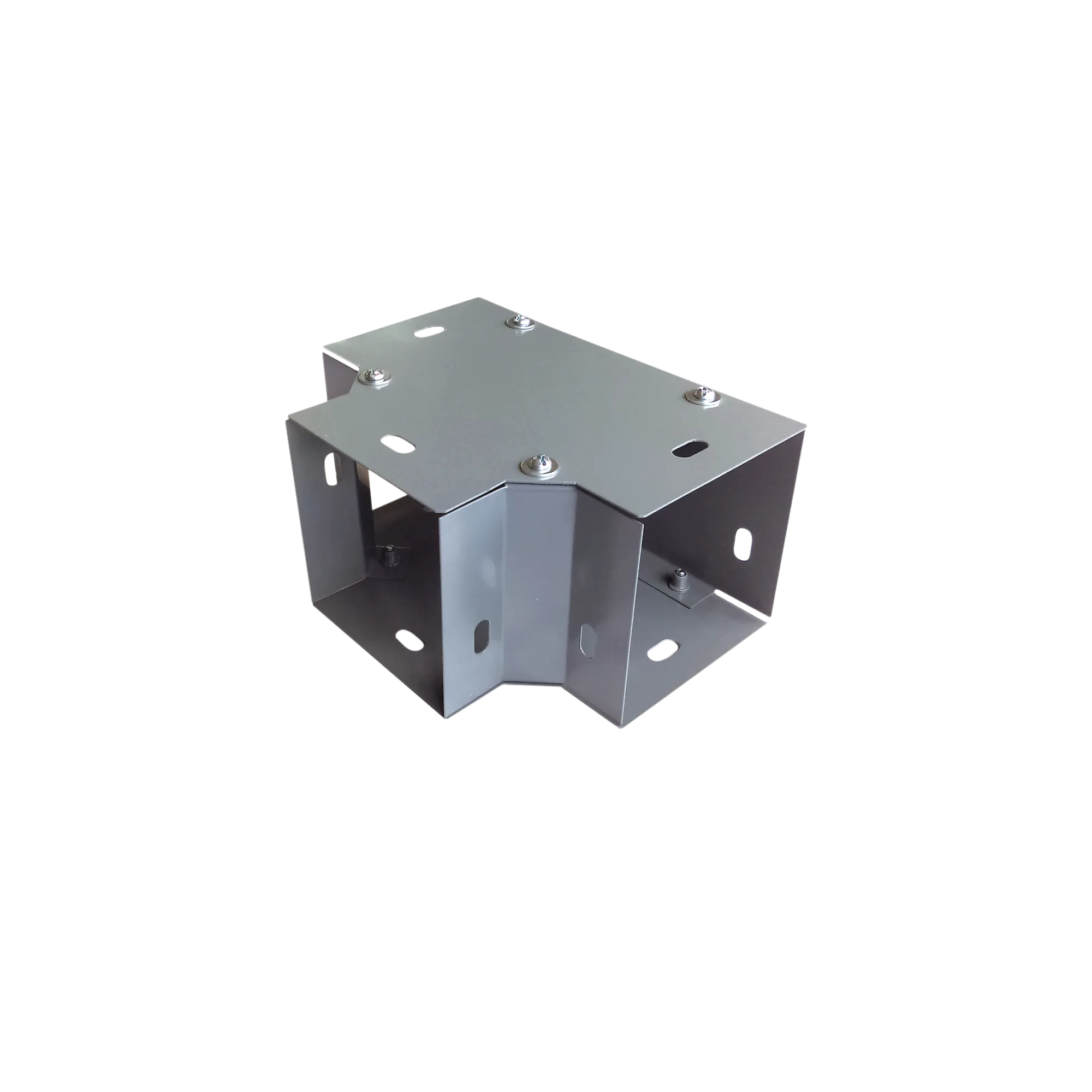 Derivación “T” horizontal 100 x 100 mm (3.94 x 3.94 pulg.), fabricado en lámina de acero al carbón