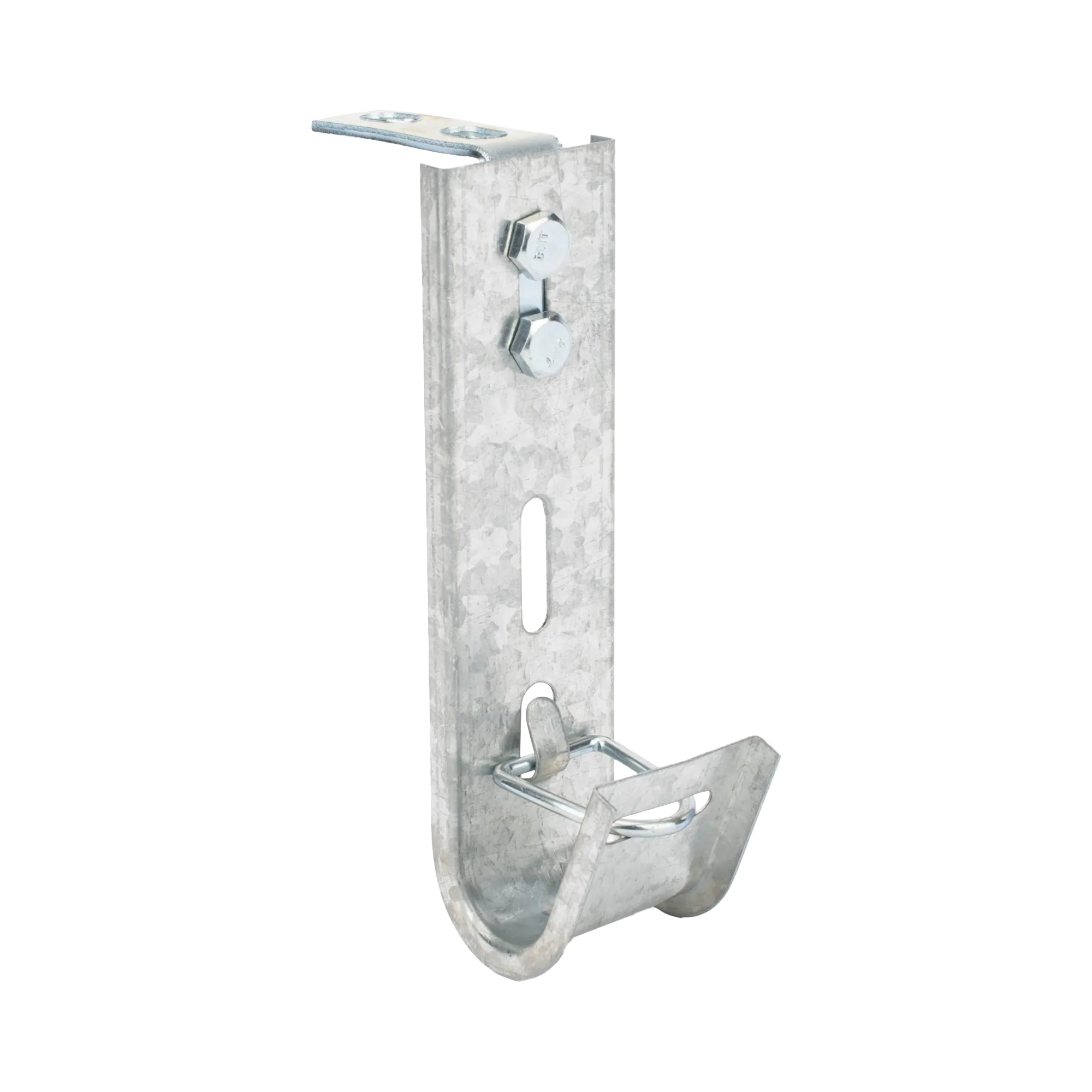 Soporte (Gancho) tipo J-Hook, hasta 7 cables Cat6, ideal para soportar cableado en los espacios de manipulación al aire, Para instalación en interior