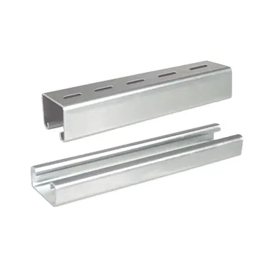 Unicanal perforado 4×2, 3000 mm, con acabado Electro Zinc